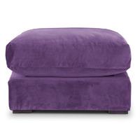 Modular Velvet Sofa Footstool Element Purple