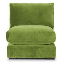 Modular Velvet Sofa Seat Element Parsley Green