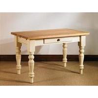 Mottisfont Painted 7ft x 3ft Turned Leg Table (White, Pine, Metal)