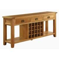 Molton Solid Oak 3 Drawer Console Table