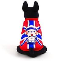 Monkey Pattern England Style Winter Vest for Pets Dogs (Assorted Sizes and Colours)