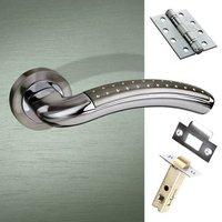 monaco mediterranean fire lever on rose satin nickel polished chrome h ...