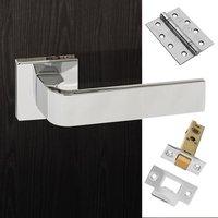 monza forme designer fire lever on minimal square rose polished chrome ...