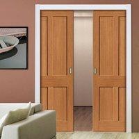 Montana Oak Rushmore Double Pocket Doors