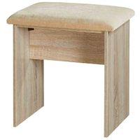 Monaco Dressing Table Stool White Drawers - White Carcass