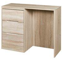 Monaco 3 Drawer Dressing Table Textured Mussel Drawers - Elm Carcass