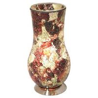 Mosaic Orange Amber Vase Lamp