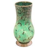 mosaic green vase lamp