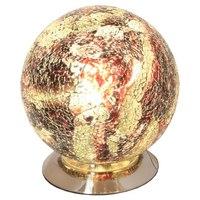 Mosaic Orange Amber Sphere Lamp