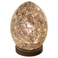 mosaic amber egg lamp