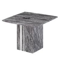 Moritz Marble Lamp Table With Stainless Steel Trim