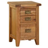 molton solid oak 2 drawer bedside