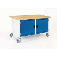 mobile storage bench 1500 wide with mpx top 2x500 cupboards each with  ...