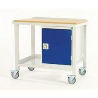 mobile welded bench with cupboard mpx top