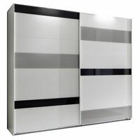 Mondrian Sliding Wardrobe In White With 2 High Gloss Doors