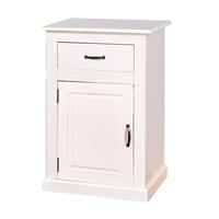Morgan Bedside Cabinet In White With 1 Drawer And 1 Door