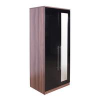 modular 2 door wardrobe with mirror