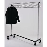 mobile chrome coat rack with 25 chrome hangers