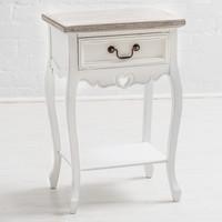 Montpellier Shabby Chic White Painted Bedside Table