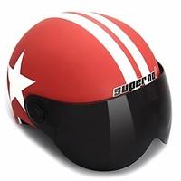 Motorcycle Helmet Half Open Face Adjustable Size Protection Gear Head Helmets Unisex Five-pointed Star Red Newest