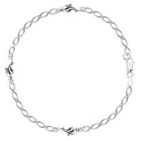 Mom And Baby Dolphin Chain Anklet In Sterling Silver