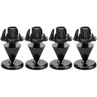 monacor slim version 4 piece speaker spikes set blackchromium