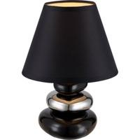 Modern Black and Silver Ceramic Pebbles Table Lamp