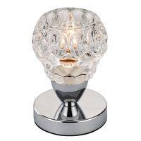 Modern Touch Table Lamp with Moulded Transparent Glass Shade