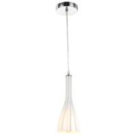Modern White Glass Pendant Light Fitting with Decorative Black Lines
