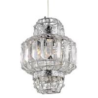 Morrocan Lantern Style Chrome and Clear Acrylic Pendant Shade