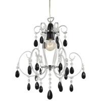 Modern Chandelier Pendant Shade with Black Acrylic Drops and Clear Frame