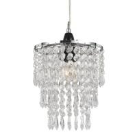 Modern Pendant Lighting Shade with Clear Acrylic Droplets and Beads