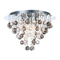 Modern Chrome Chandelier Ceiling Light with Clear and Smoked Acrylic Spheres