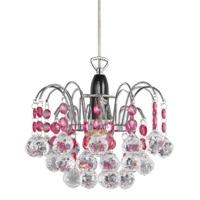 modern waterfall pendant light shade with clearpink acrylic decor