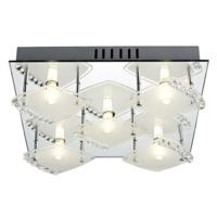 modern square mirrored led ceiling light with frosted glass diffuser p ...