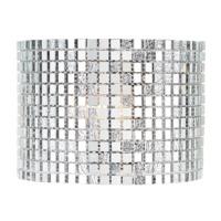 modern chrome curved mosaic wall light fitting