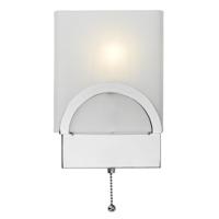 Modern Wall Light with Chrome Plated Body and Frosted Glass Diffuser