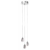 Modern LED Pendant Ceiling Light with Three Bubble Glass Shades
