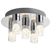 modern and unique led bathroom ceiling light with crystal filled glass ...