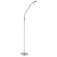 Modern Satin Chrome Plated Floor Lamp with Dimmer Switch