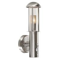 modern outdoor ip44 security halogen wall light with passive infared s ...