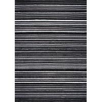 Modern Black & White Striped Living Room Rug - Sardinia 160x230cm