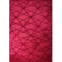 Modern Red Geometric Living Room Rug - Sardinia 200x290cm