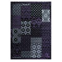 modern purple patchwork rug bombay 110 cm x 160 cm