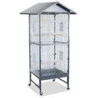 Montana Villa Casa 60 Aviary with Pitched Roof - Antique / Platinum: 78 x 75 x 167 cm (L x W x H)