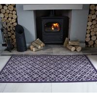 modern heather purple trellis rug bombay