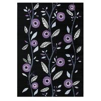 Modern Purple Floral Rug Bombay - 110 cm x 160 cm