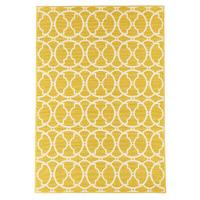 modern yellow outdoor trellis rug floorit 133x190