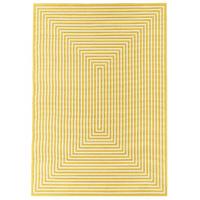 Modern Ochre Yellow Geometric Outdoor Rug - Floorit 133x190