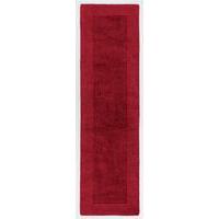 Modern Red Carved Wool Rug - Tuscany 60x230